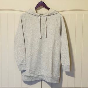 NWT A New Day Hooded Heather Gray Tunic Sweatshirt | Women's Large